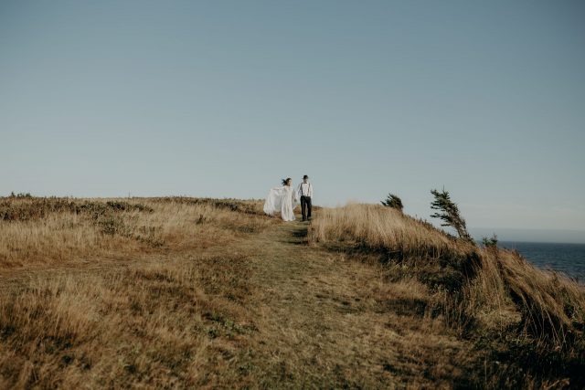 bohemian inspired elopement at Lawrencetown Nova Scotia wedding photographer