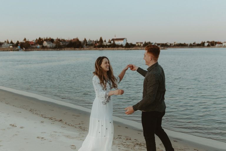 beach elopement in sambro nova scotia